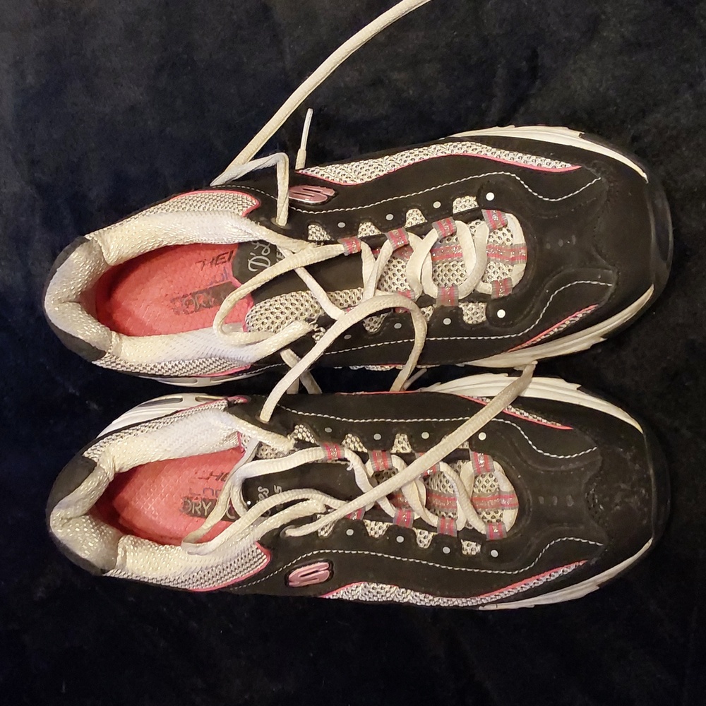 Pink & Black Skechers